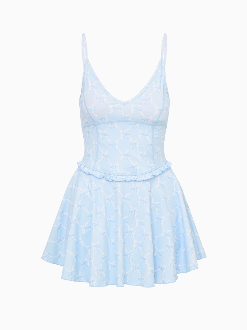 LoveShackFancy Chilled Blue Floral Active Ergo Mini Dress